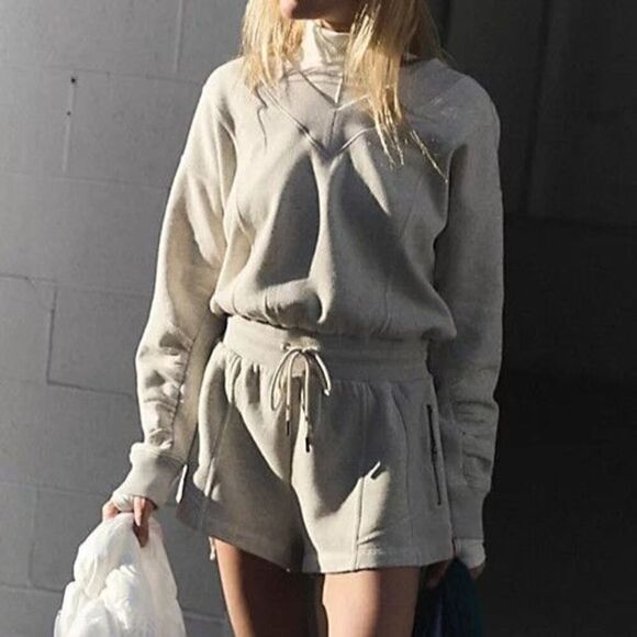 Free People Movement OB2023564 Women's Sz XL Gray Heather Intercept Romper - Picture 13 of 13